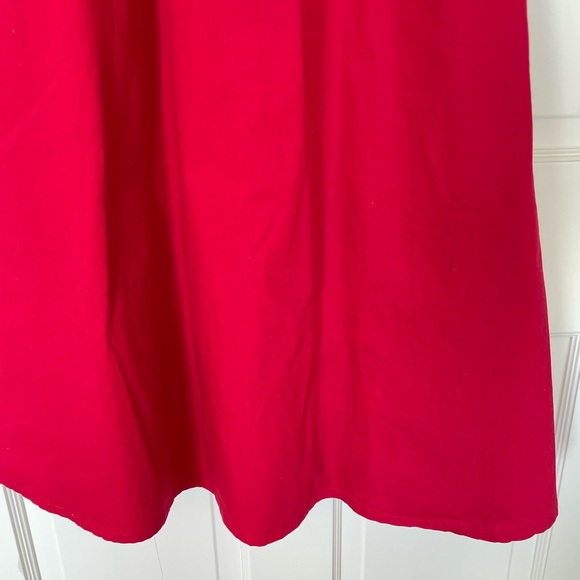 ModCloth Red Cotton Spring Dress. - Picture 9 of 11